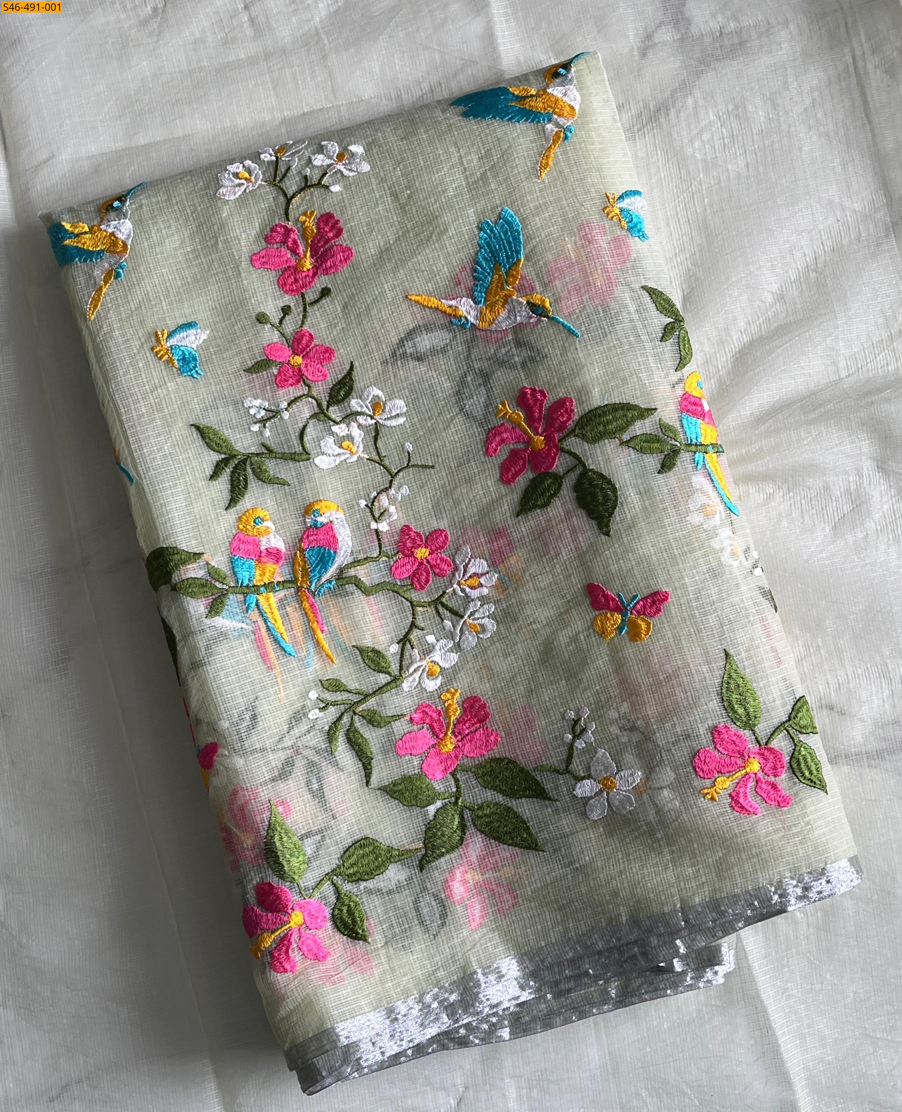 Silver Fancy Kota Doriya Sarees