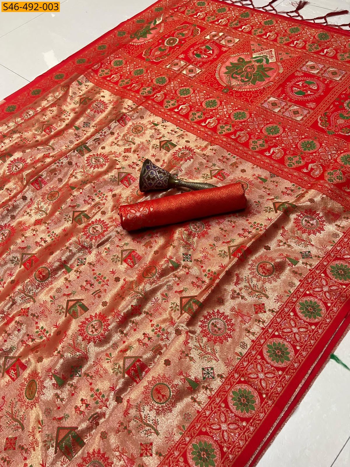 Red Soft kanjivaram silk Saree
