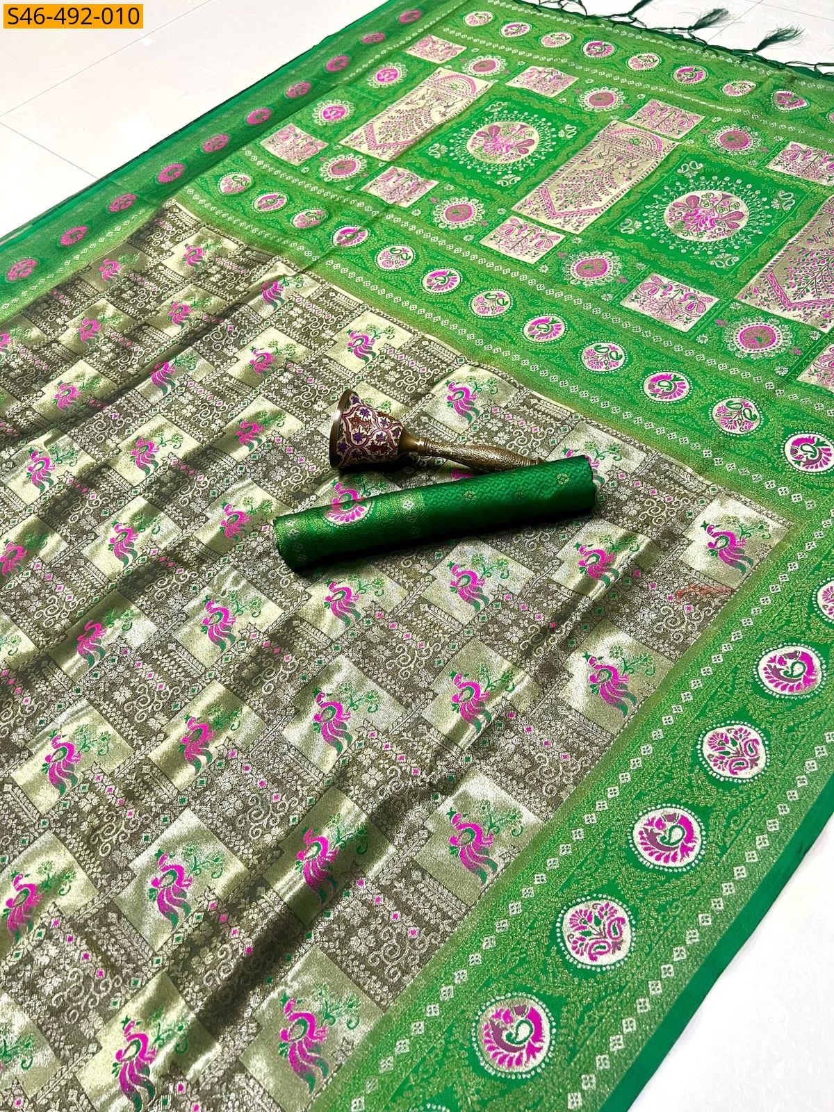 Green Soft kanjivaram silk Saree