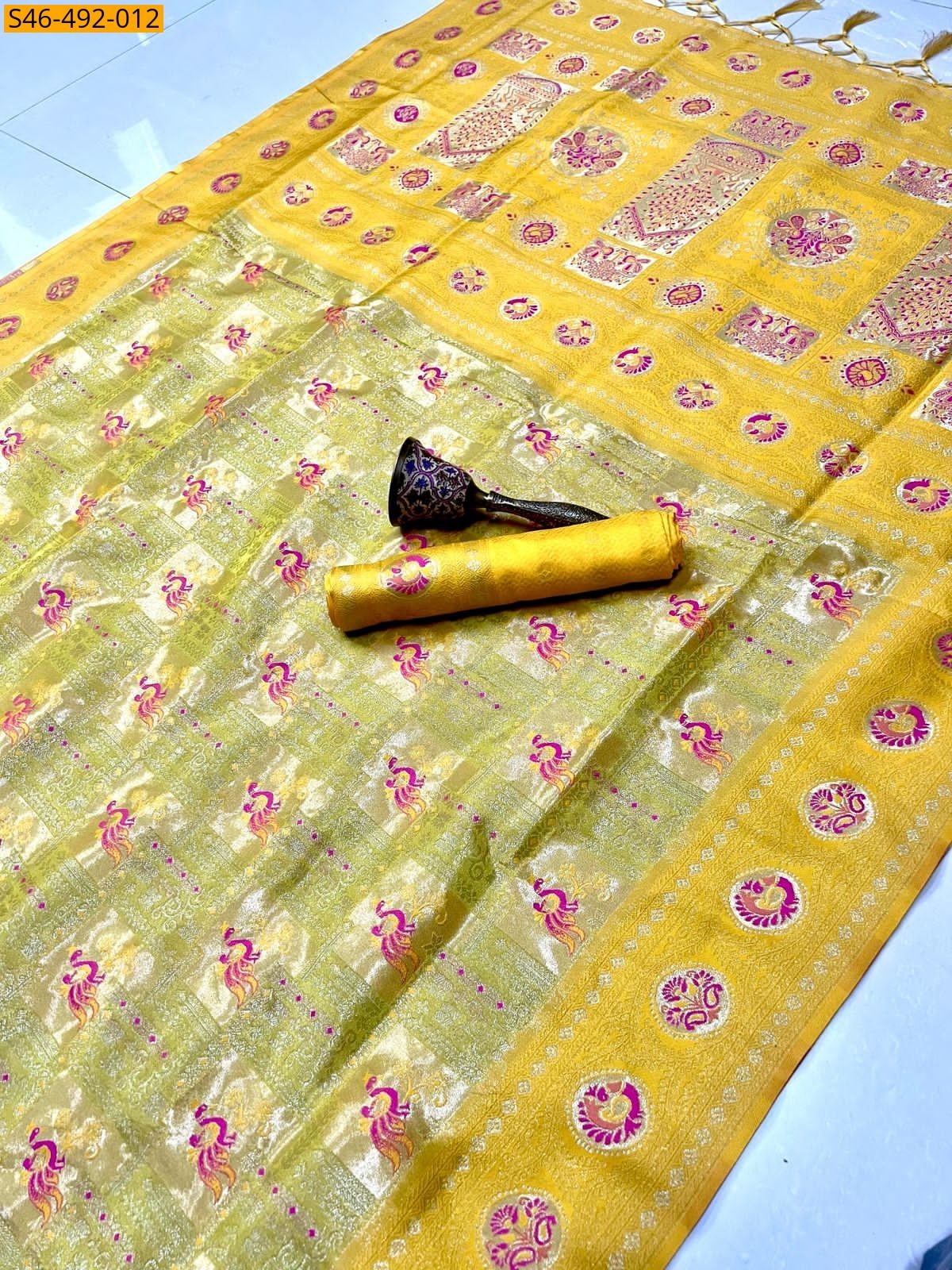 Green Soft kanjivaram silk Saree