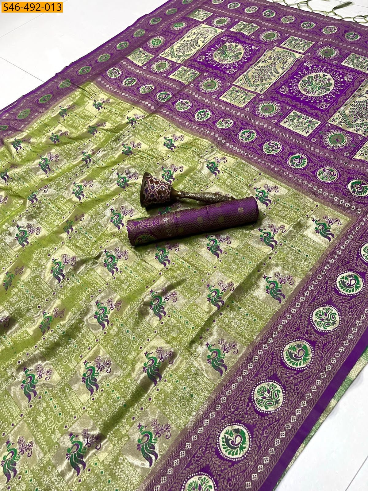 Green Soft kanjivaram silk Saree