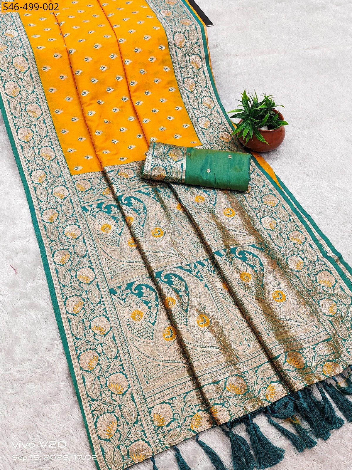 Orange Soft Banarasi Silk Sarees