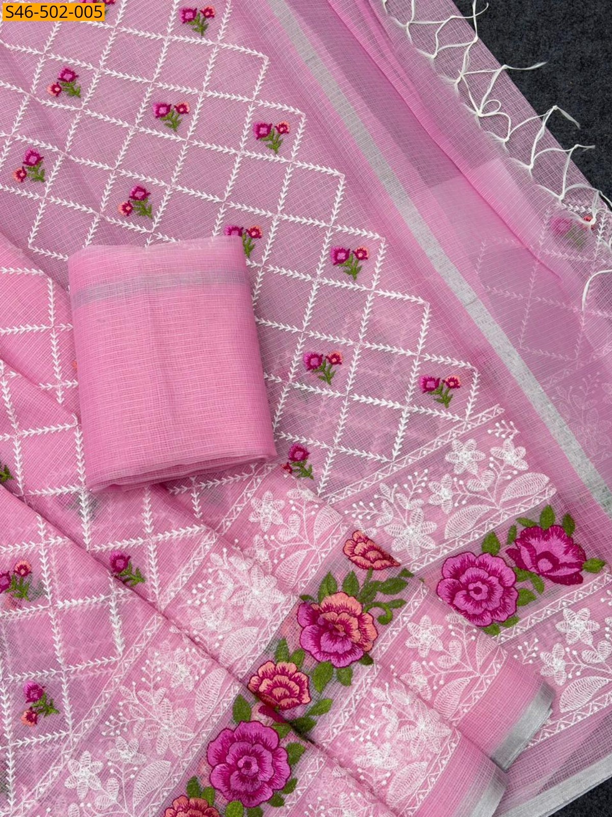 Pink Pure kota doriya saree