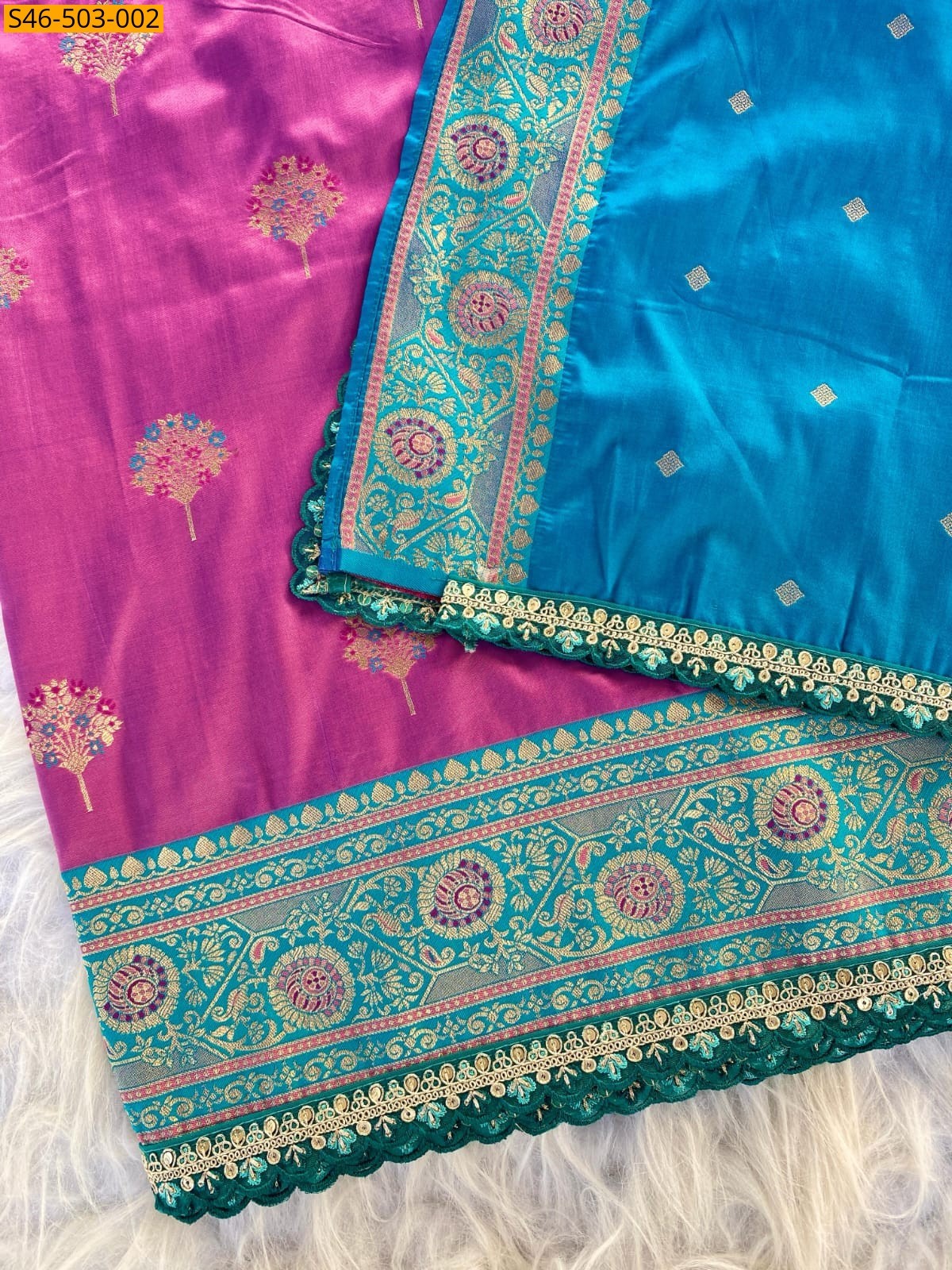 Pink Premium Banarasi Silk Saree
