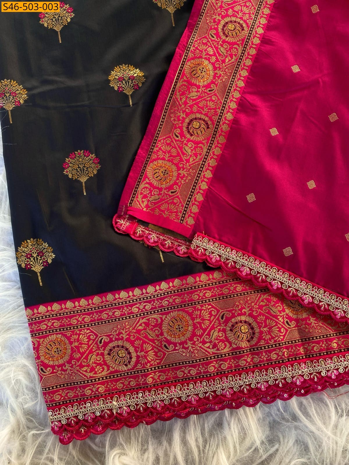Black Premium Banarasi Silk Saree