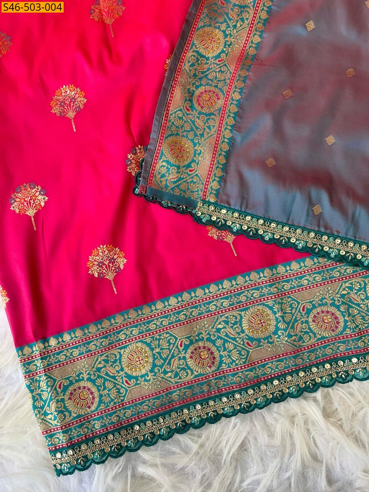 Pink Premium Banarasi Silk Saree