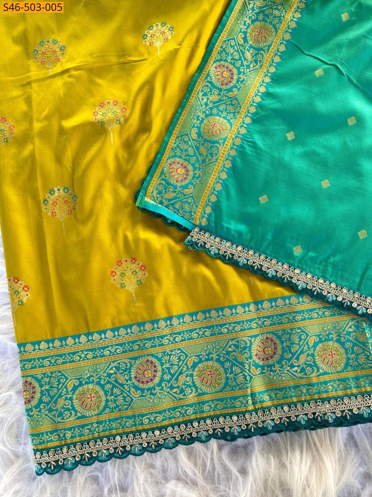 Yellow Premium Banarasi Silk Saree