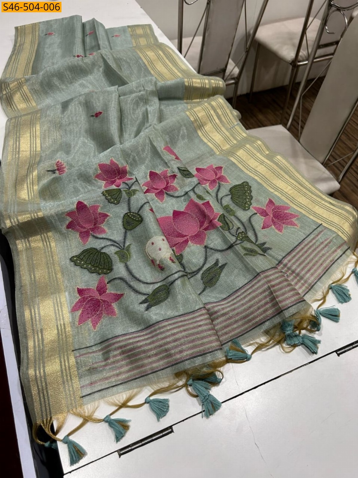 Green Tissue Silk Saree 