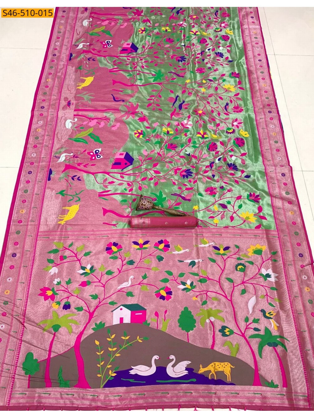 Kanchivaram paithani silk saree