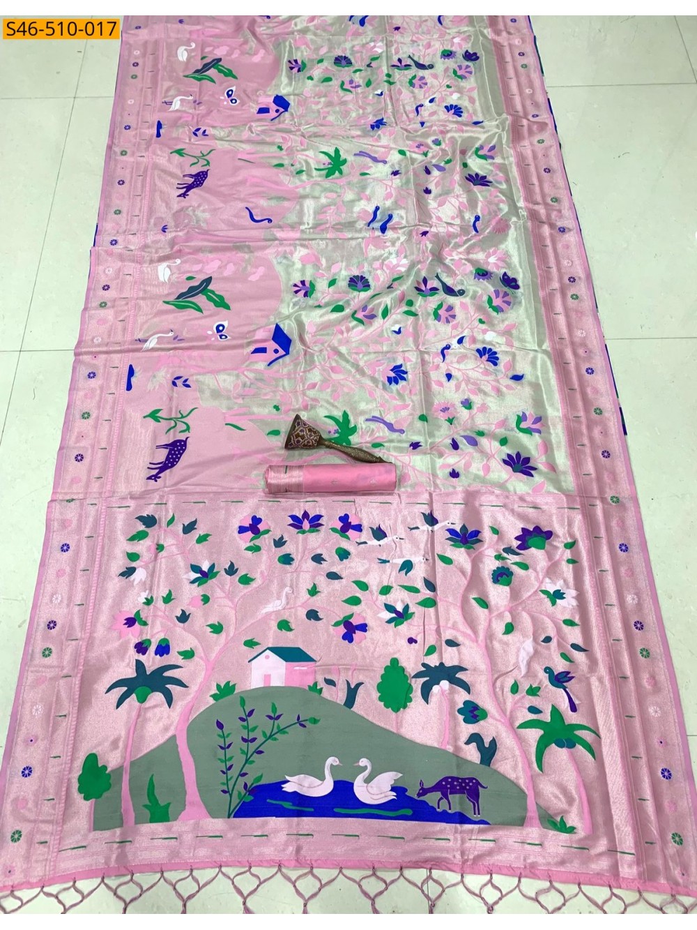 Kanchivaram paithani silk saree