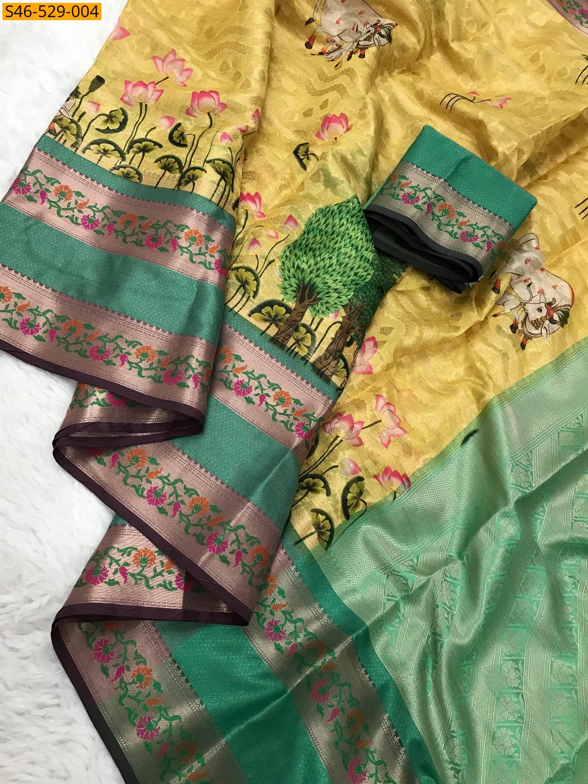 Yellow Premium Kota silk saree