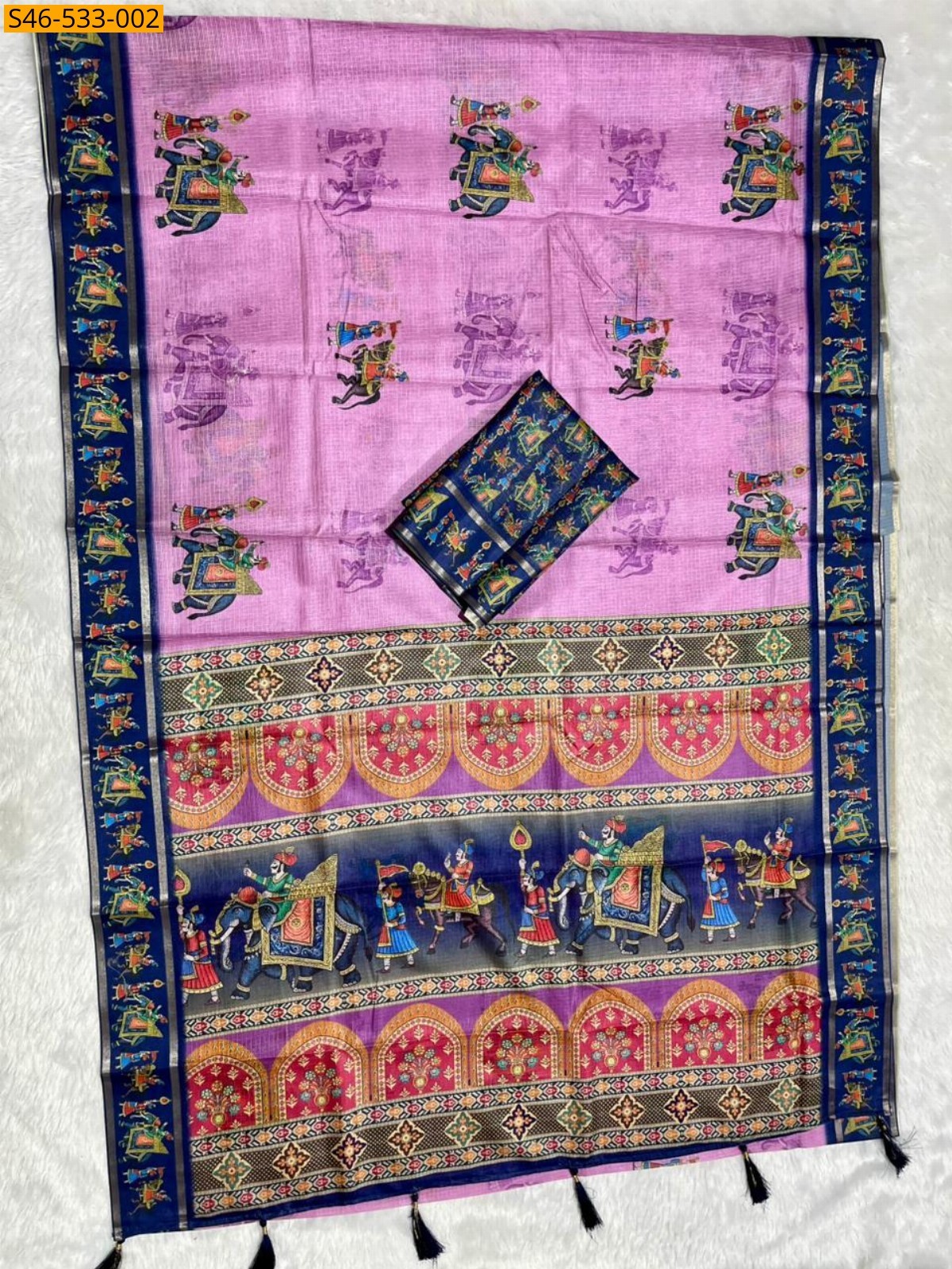 Light Pink Soft kota doriya saree