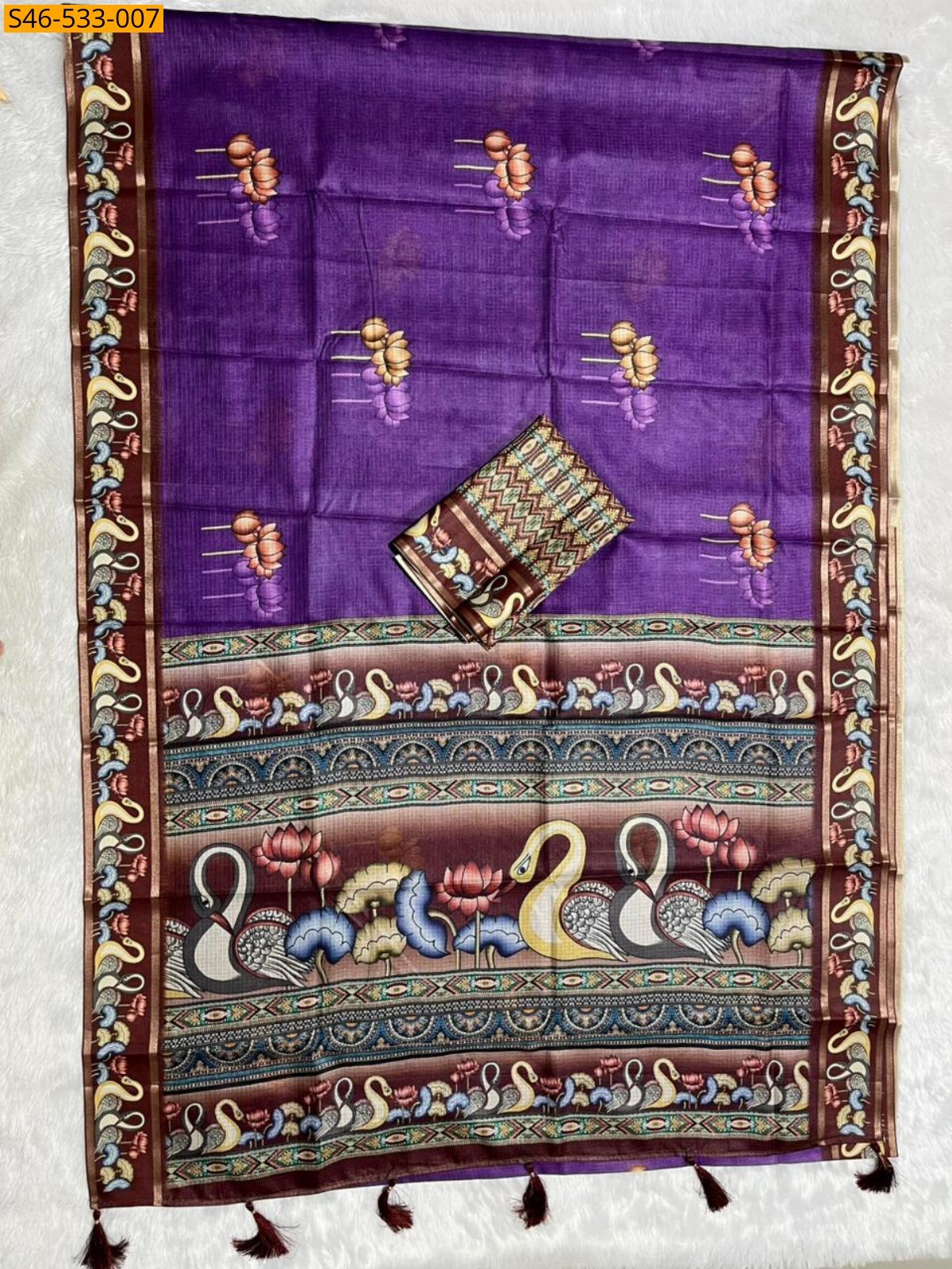 Violet Soft kota doriya saree