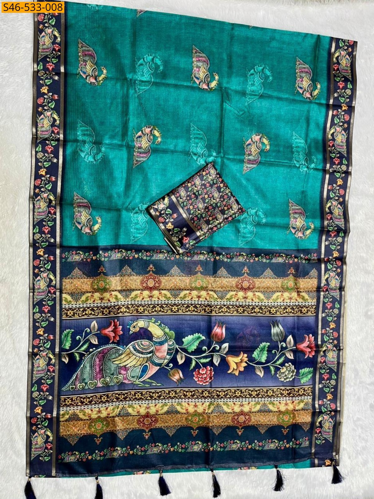 Rama Green Soft kota doriya saree