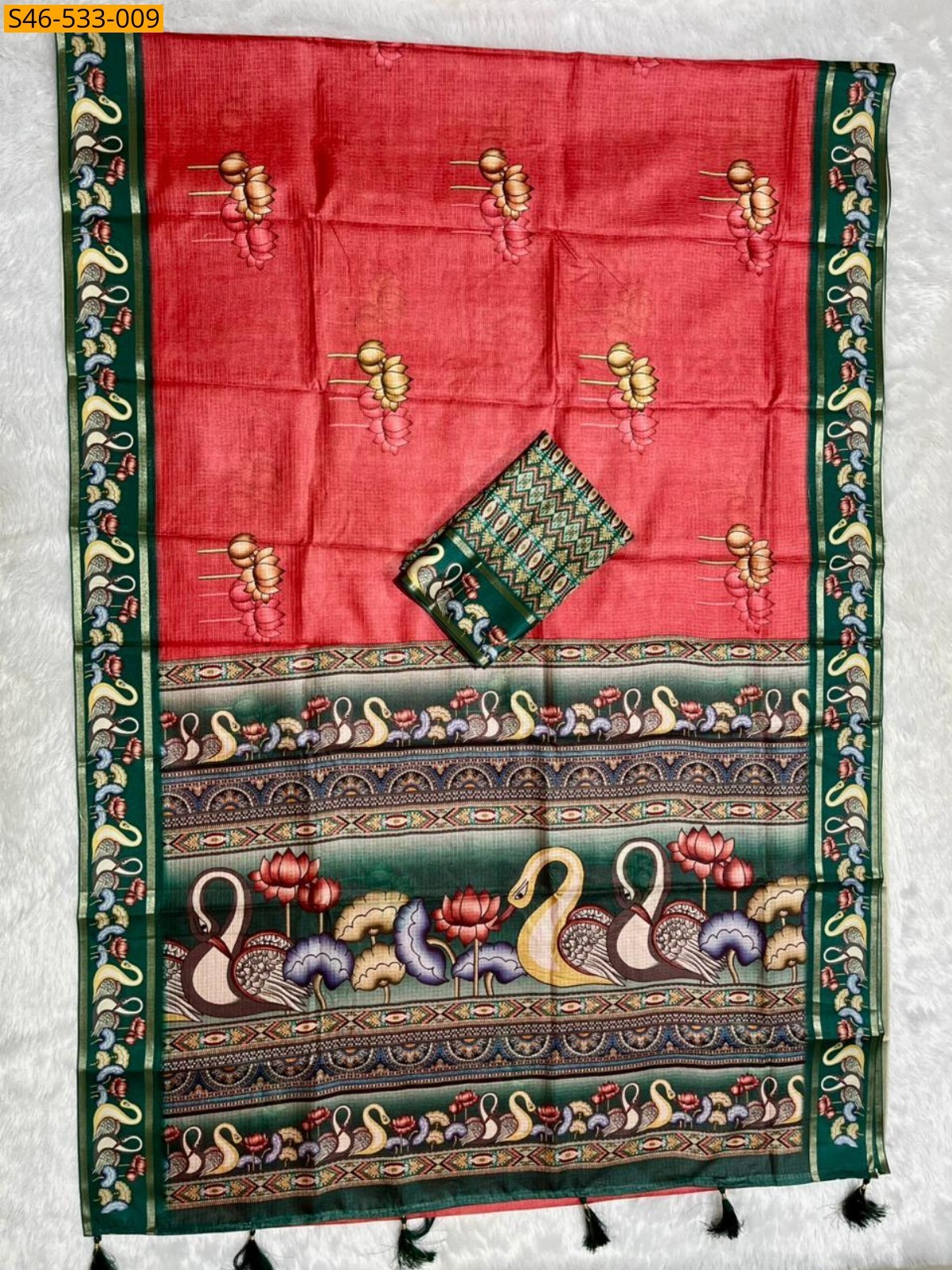 Red Soft kota doriya saree