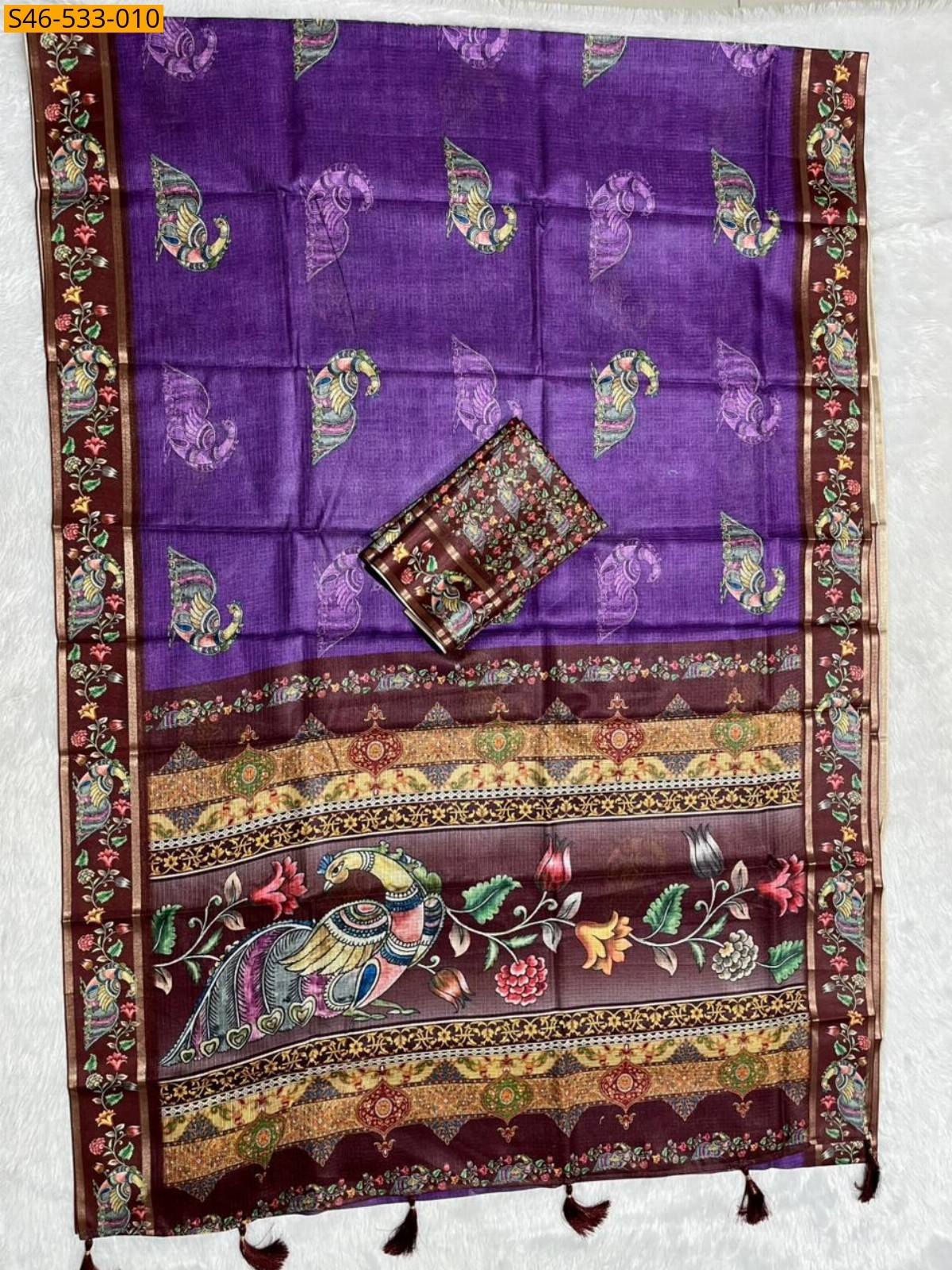 Violet Soft kota doriya saree