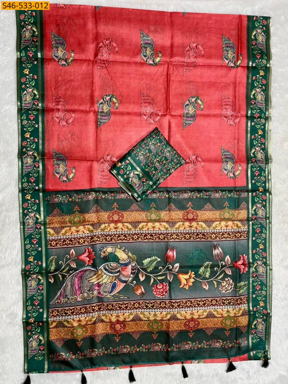 Orange Soft kota doriya saree