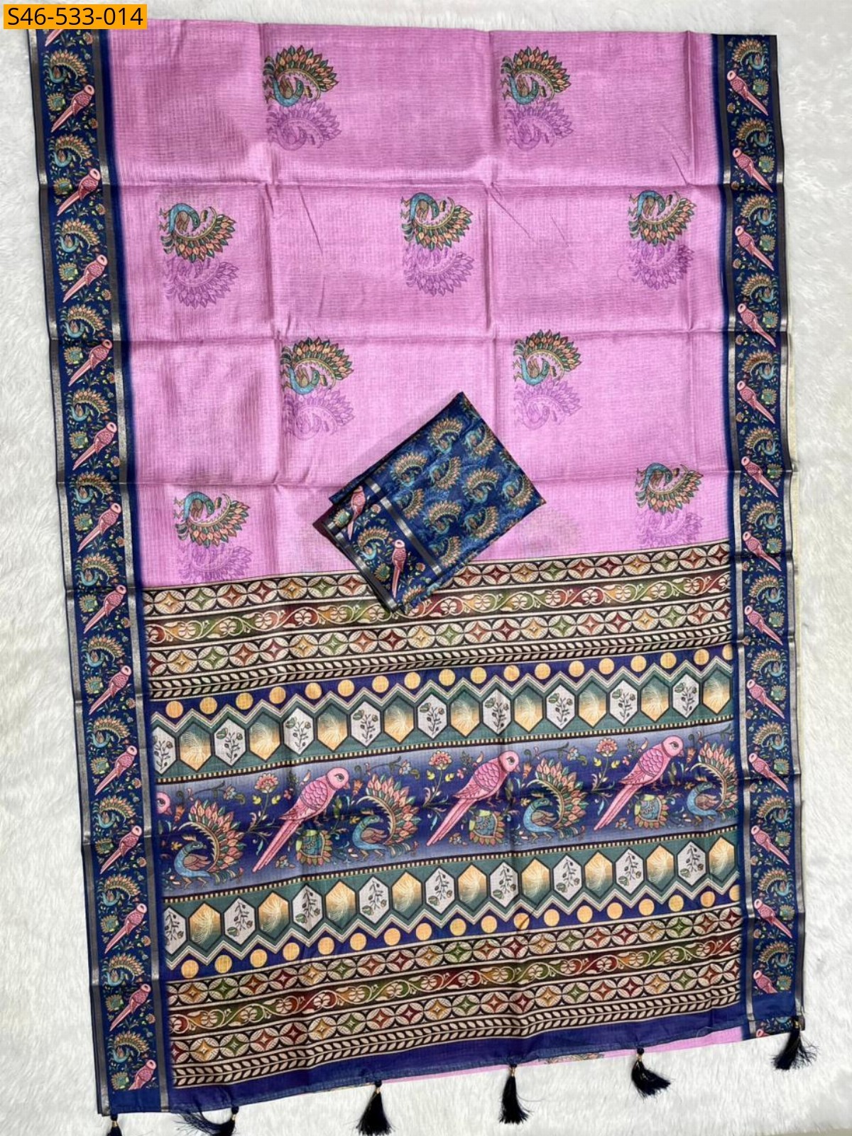 Baby Pink Soft kota doriya saree