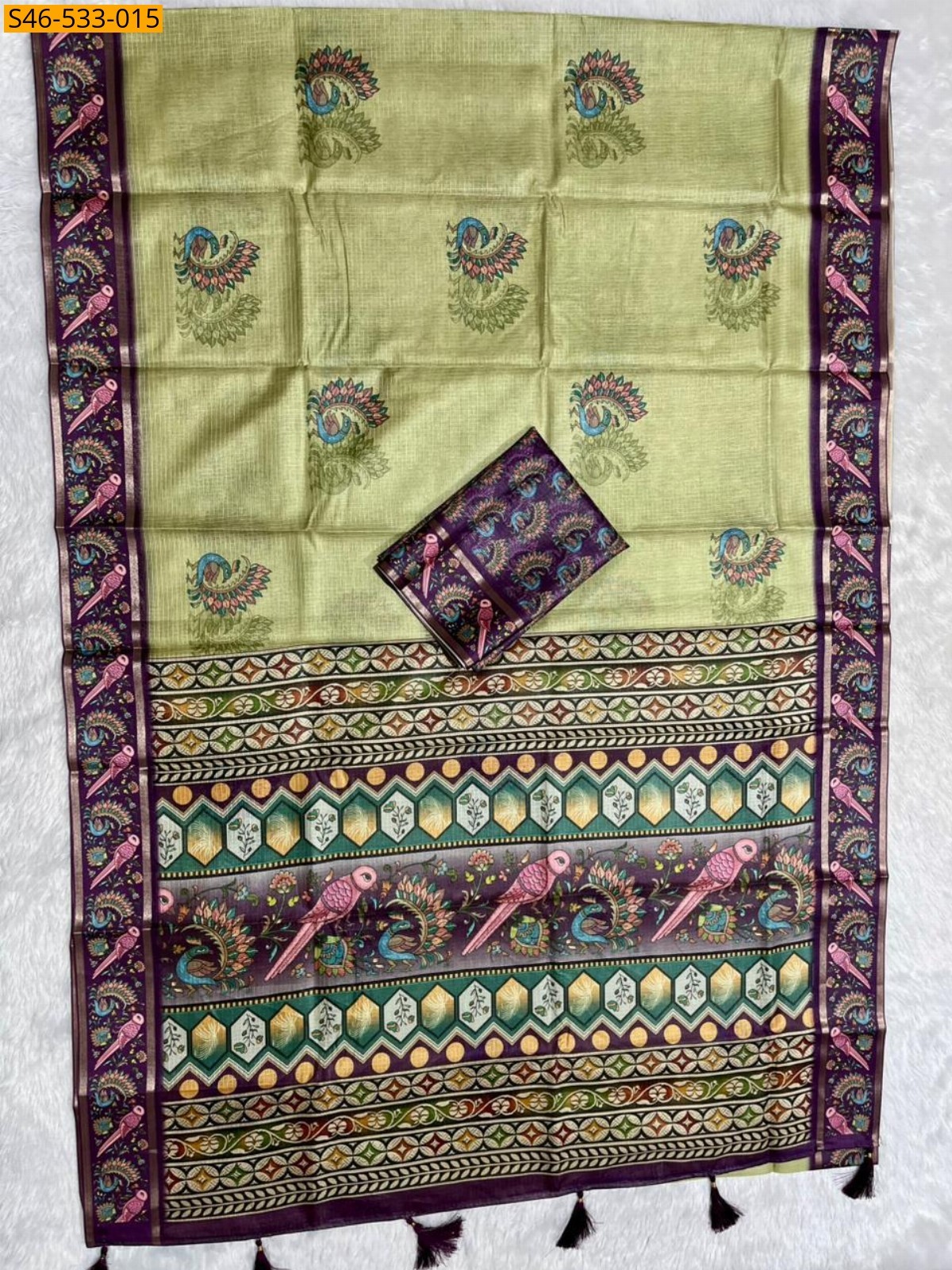 Green Soft kota doriya saree