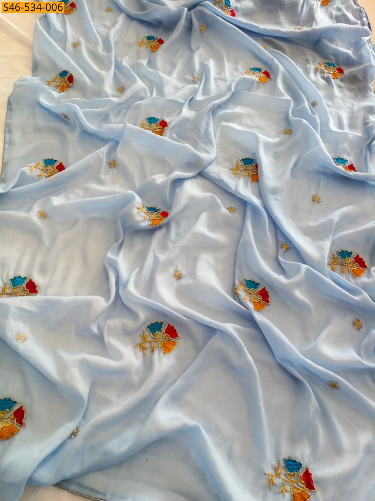 Blue Star georgette saree