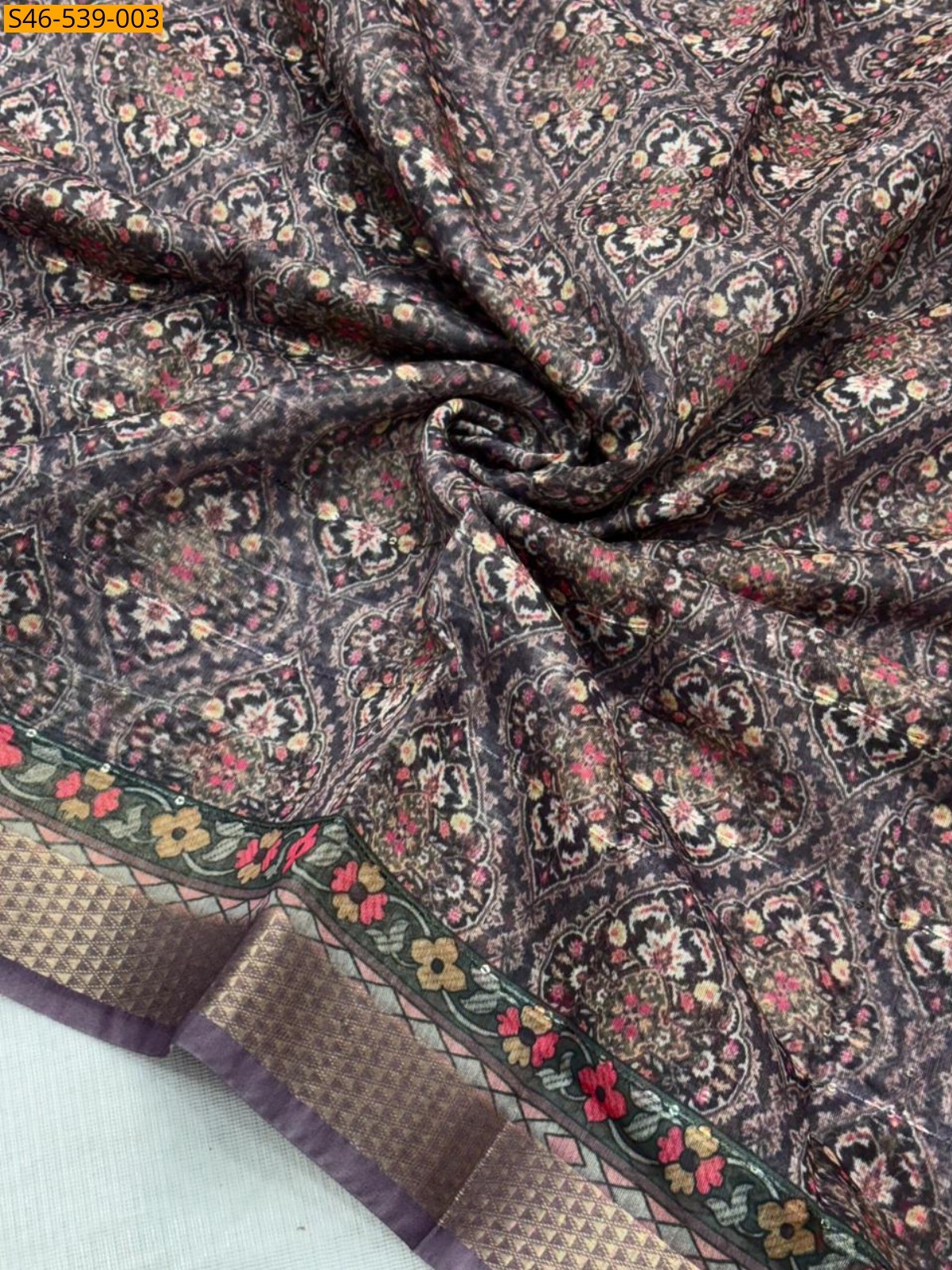 Lavendar Soft chanderi cotton saree