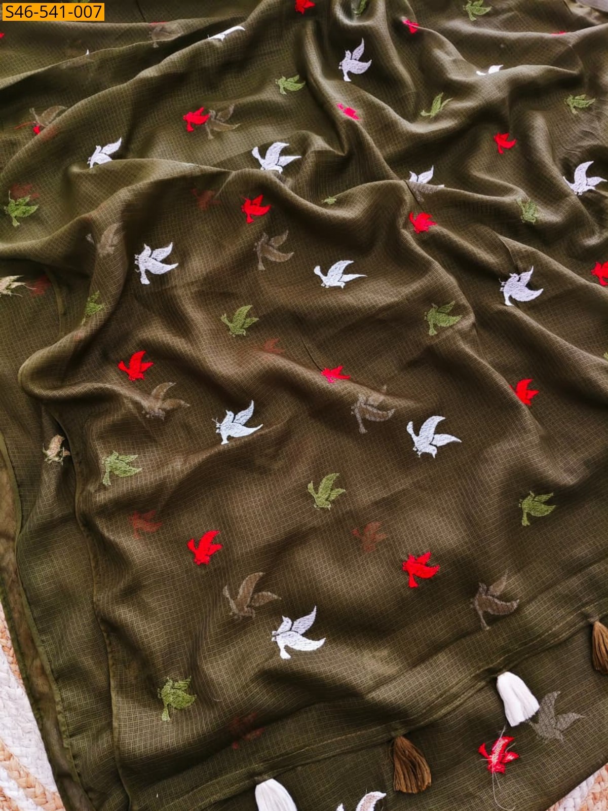 Dark Green Kota Doriya sarees