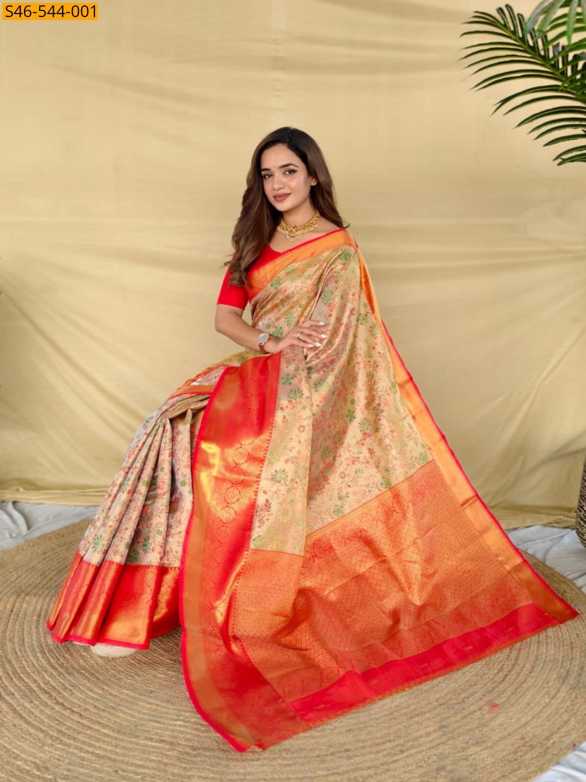 Orange Silk Saree