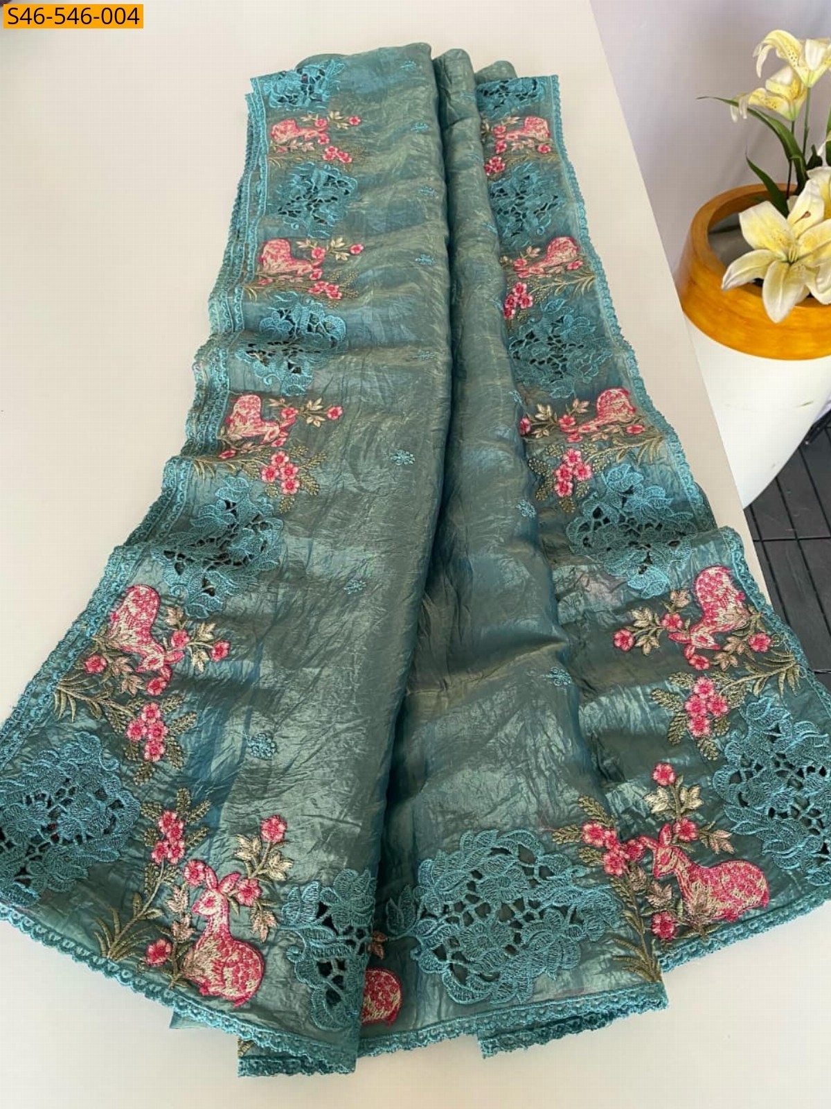 Blue Crush silk saree