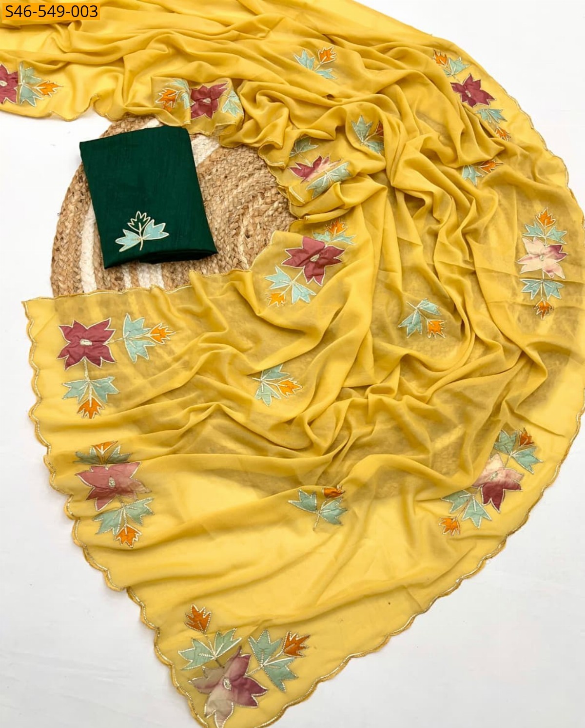 Yellow Star Georgette Sarees