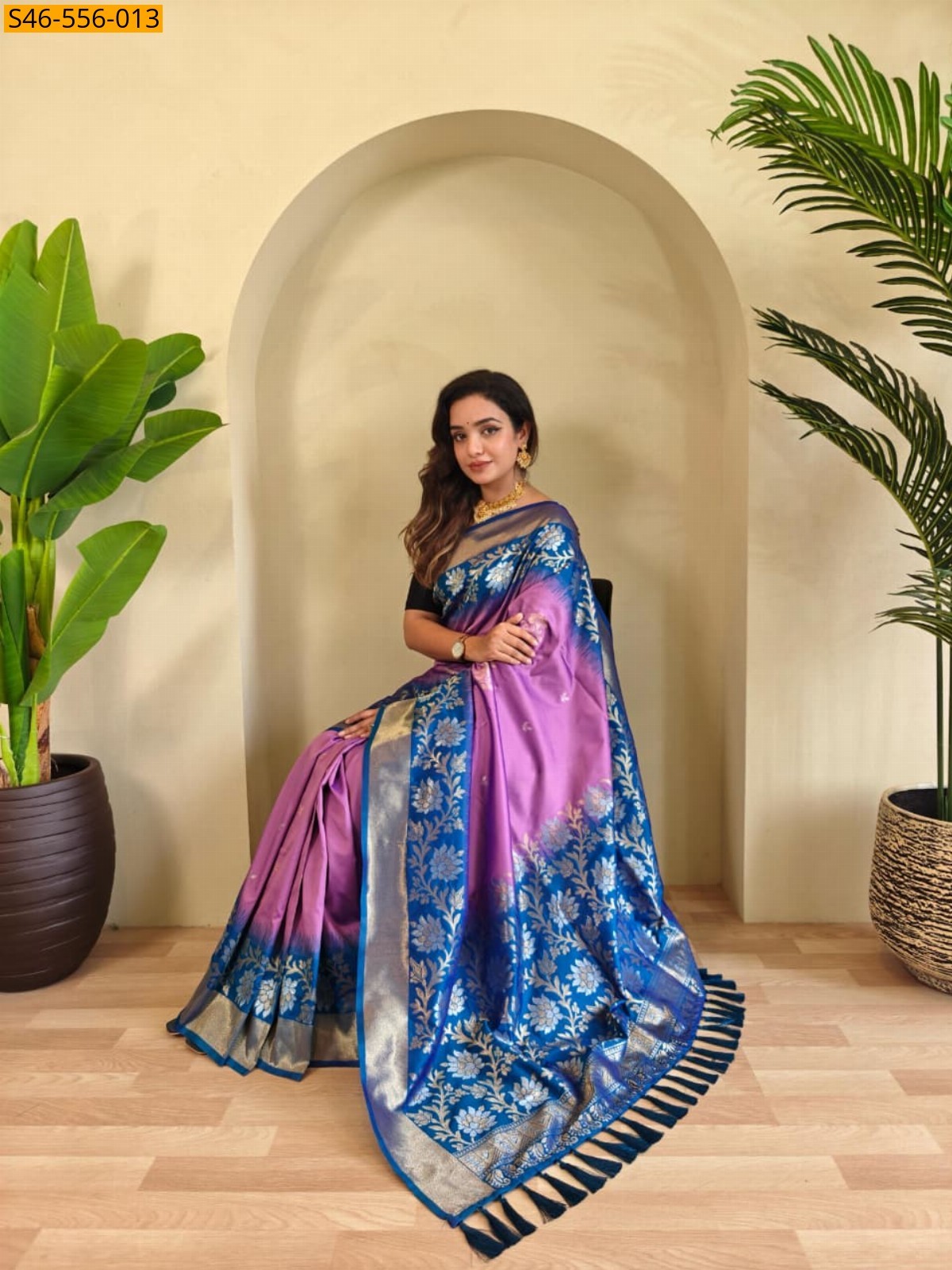 Lavender Premium Dual tone silk sarees