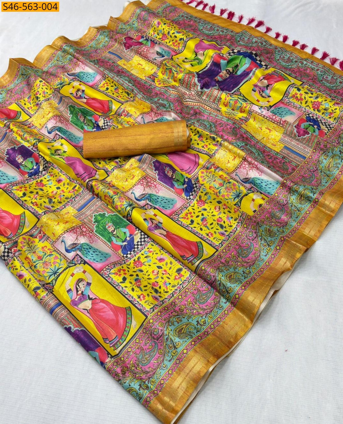 Tussar munga silk saree