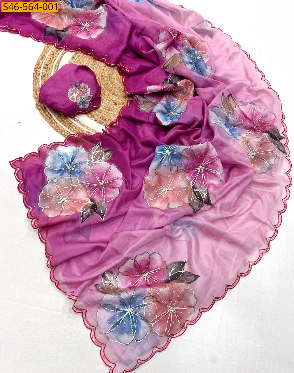 Pink Soft  Tebby Silk sarees