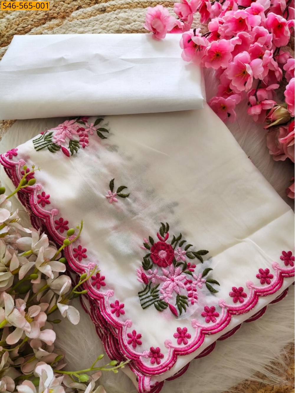 White Star Georgette Saree White Star Georgette Saree