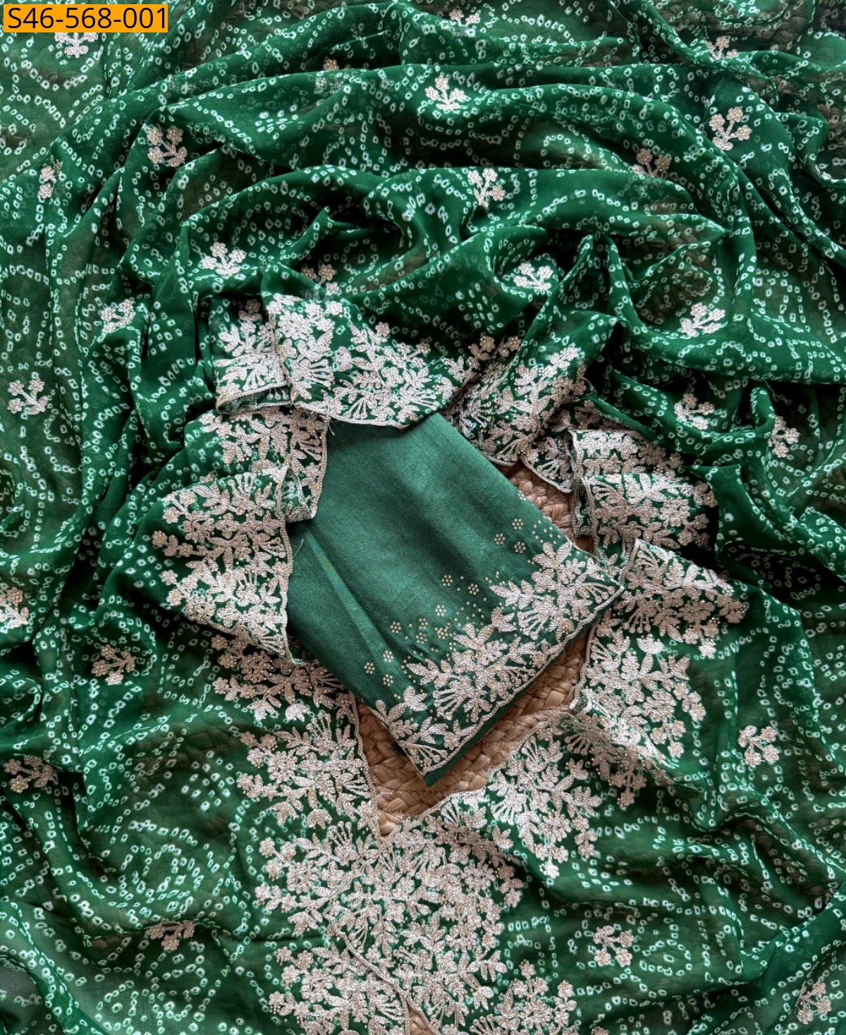 Green Soft Georgette Saree