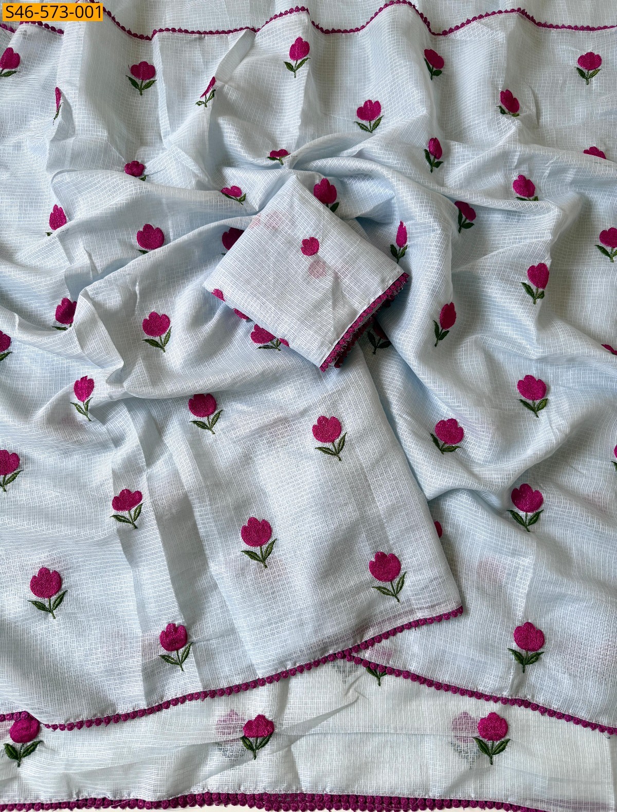 Light Blue Soft kota doriya saree