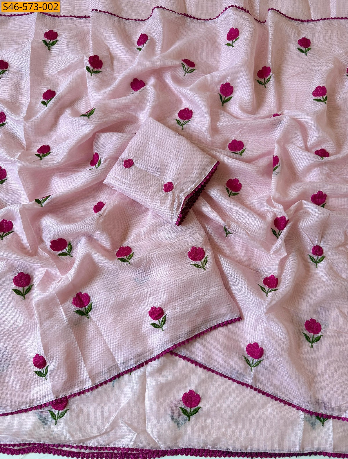 Pink Soft kota doriya saree
