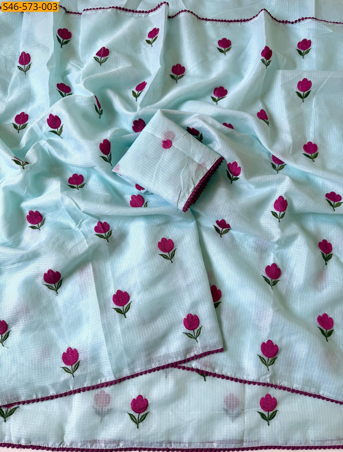 Sky Blue Soft kota doriya saree