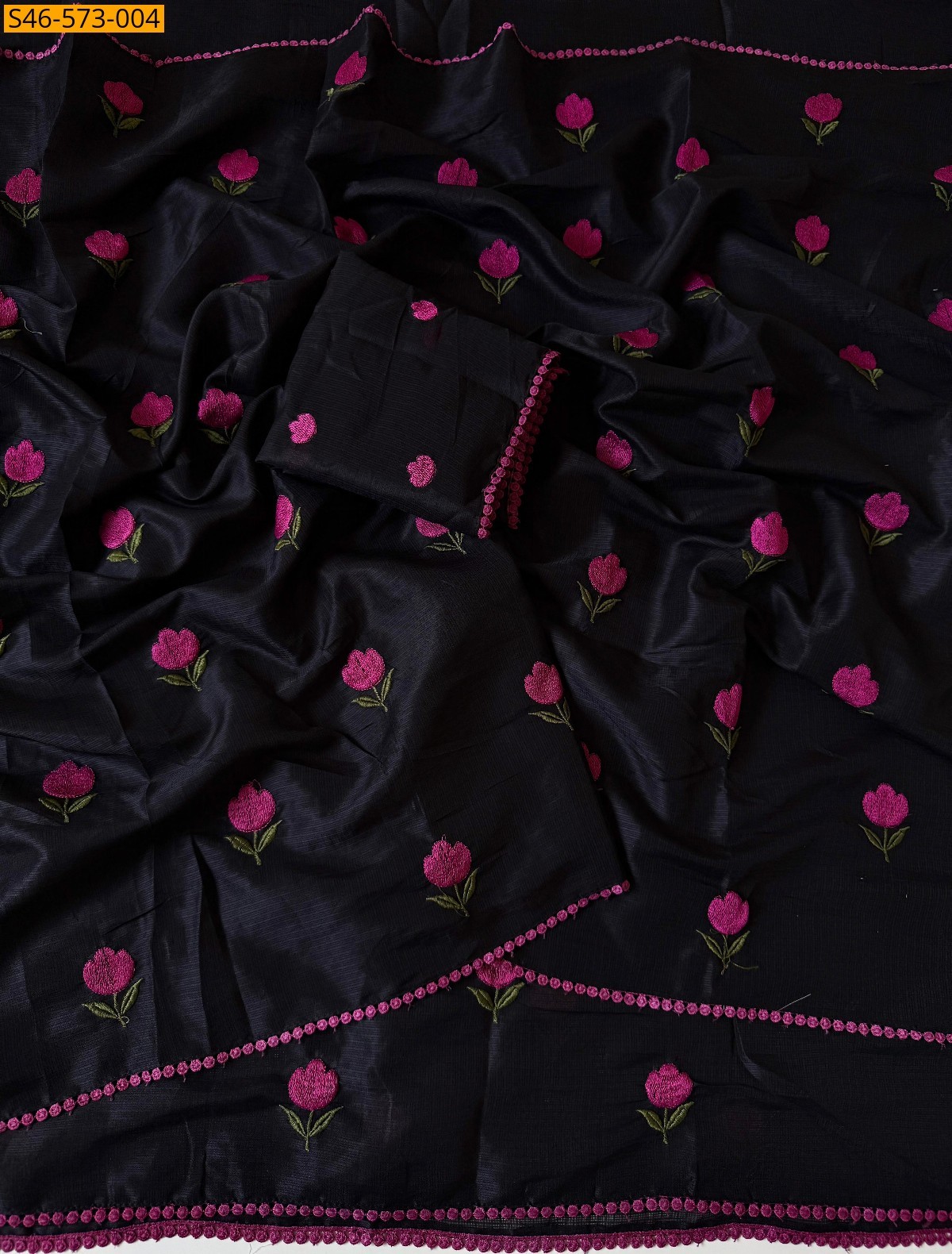 Black Soft kota doriya saree