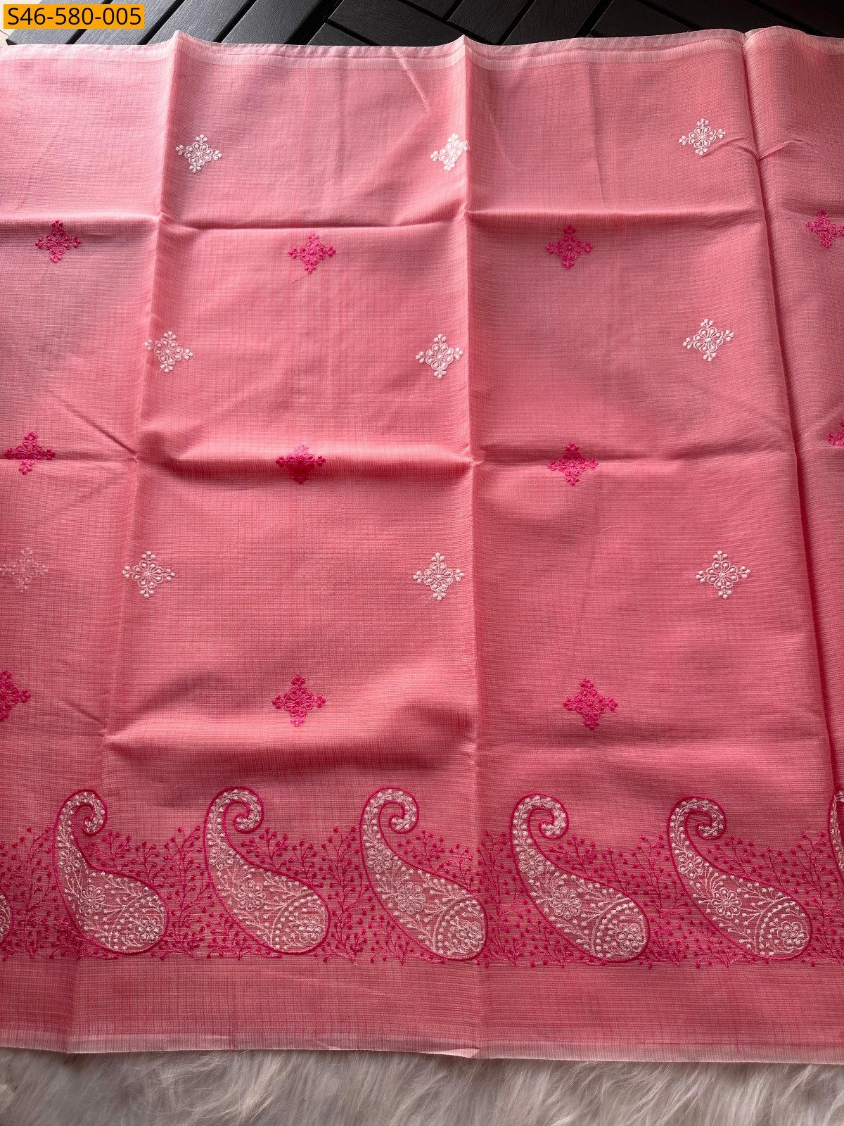 Peach Soft kota doriya saree