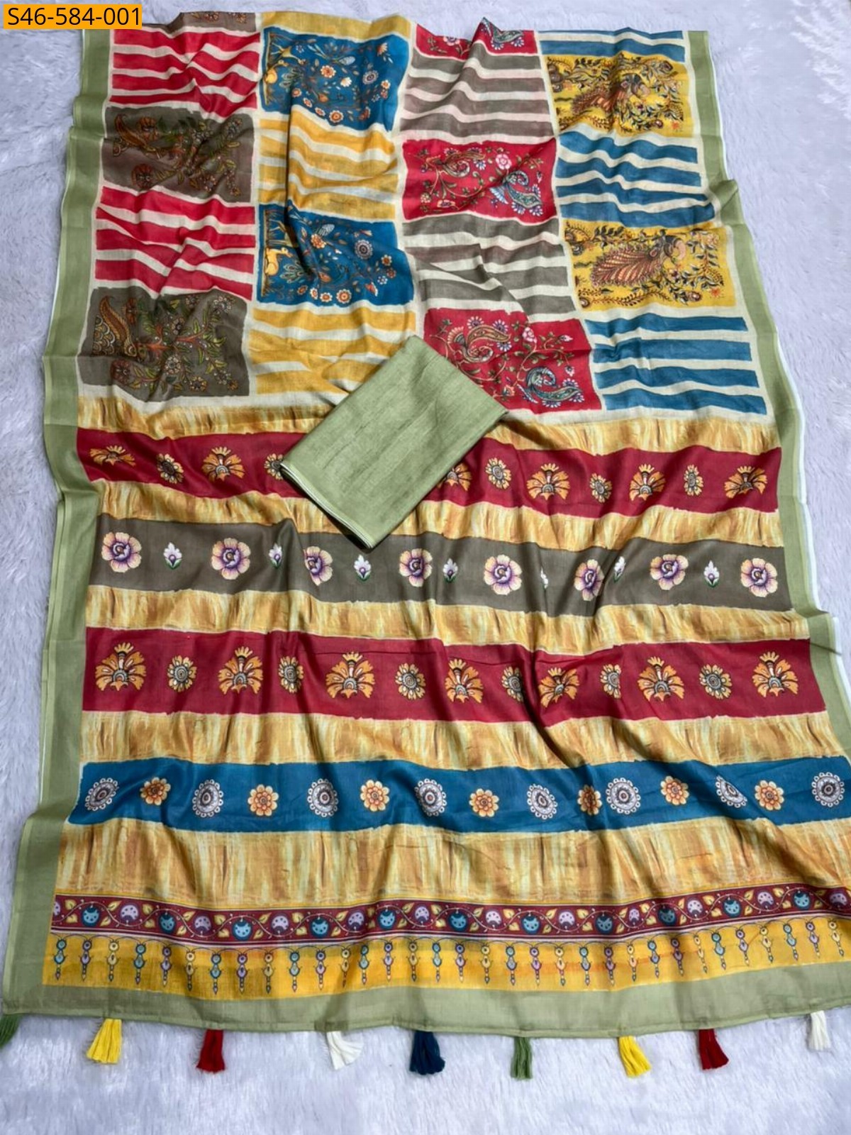Multi Color Fancy cotton sarees