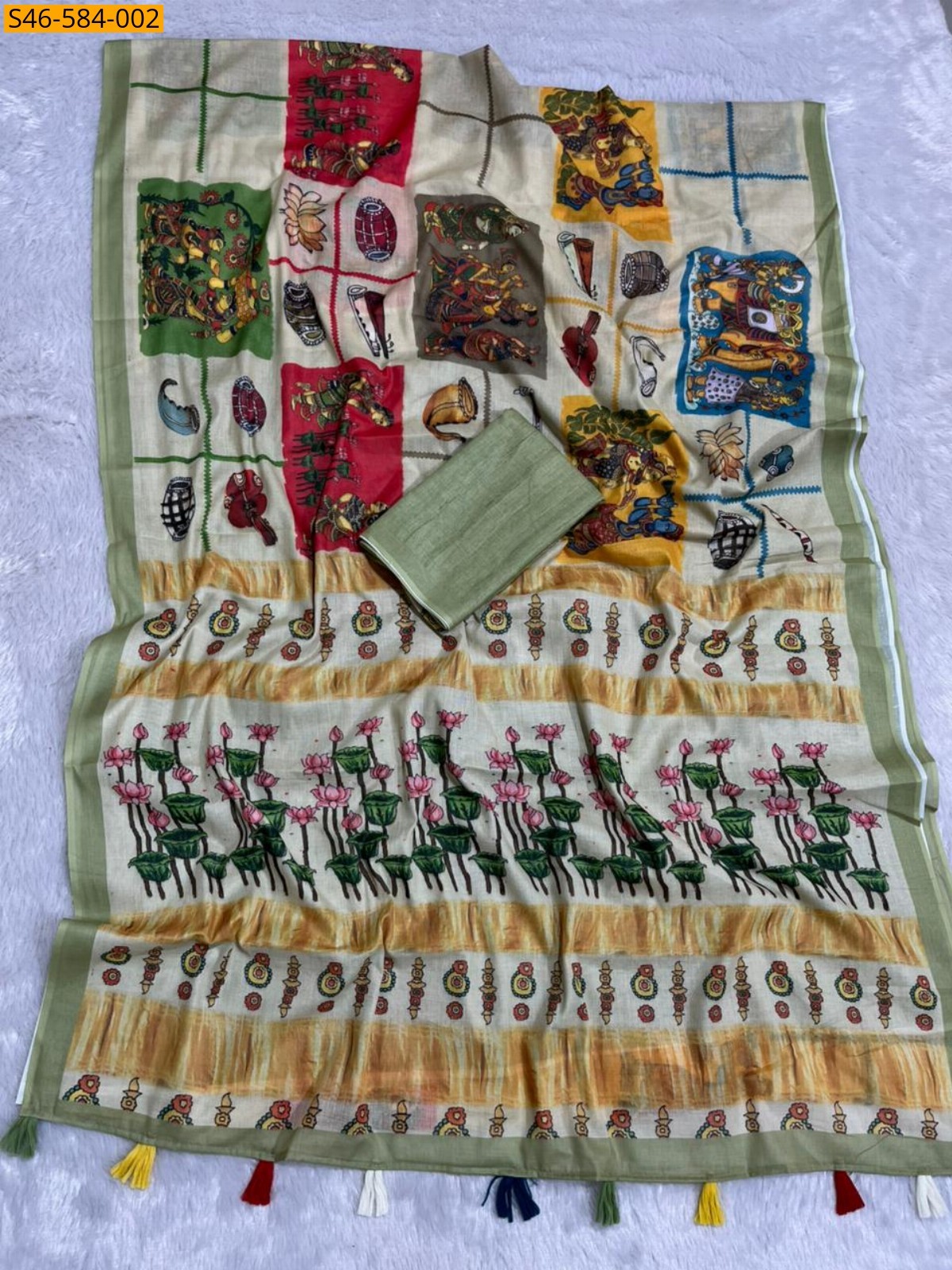 Multi Color Fancy cotton sarees