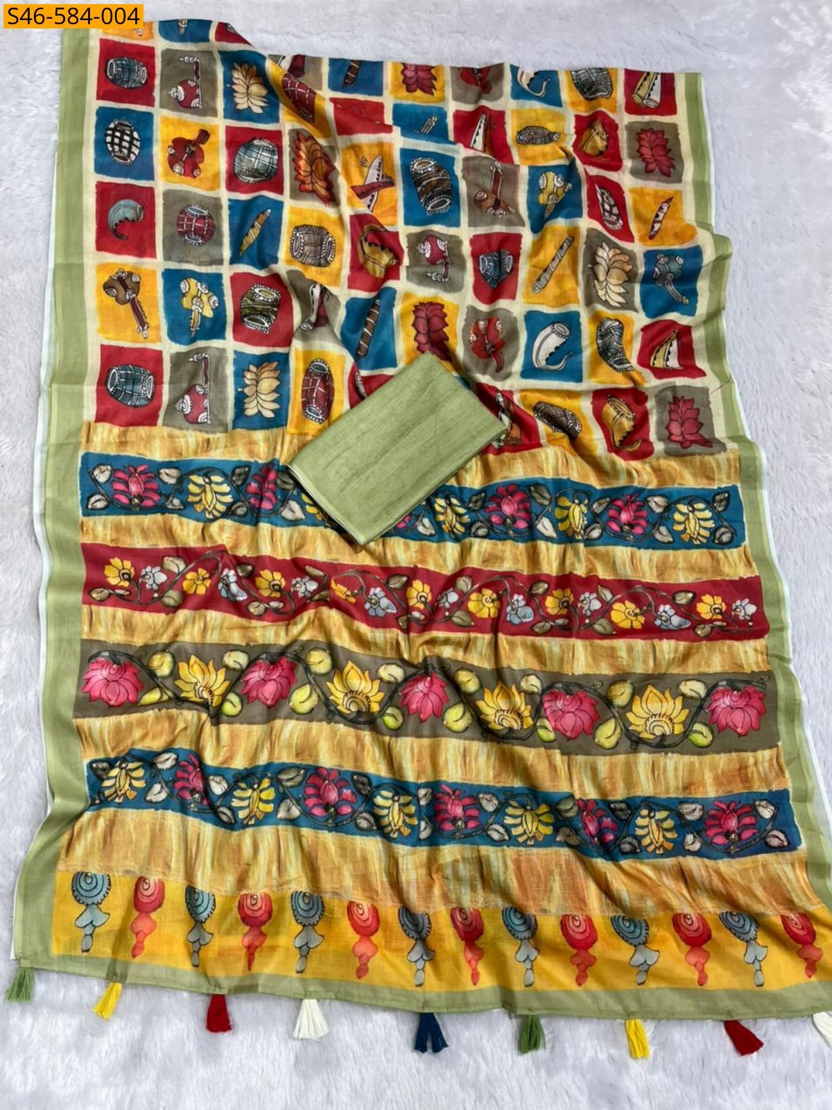 Multi Color Fancy cotton sarees