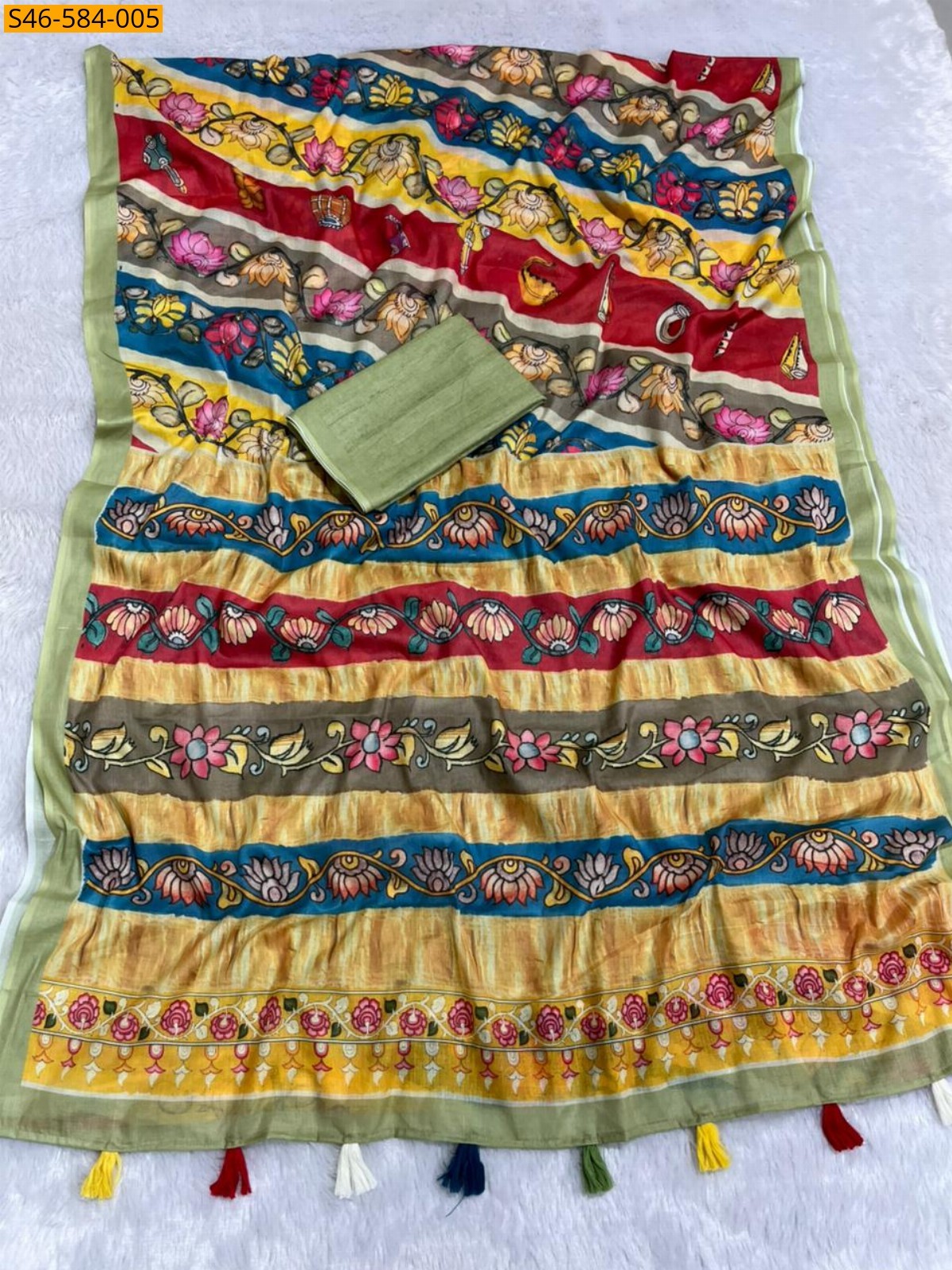 Multi Color Fancy cotton sarees