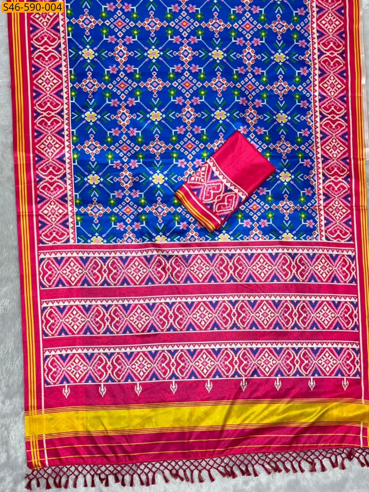 Blue Fancy Dola Silk Sarees