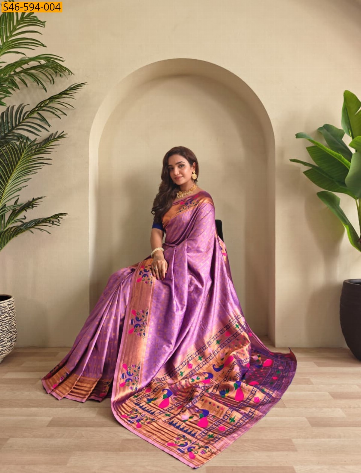 Pink Fancy Soft Silk Paithani Sarees