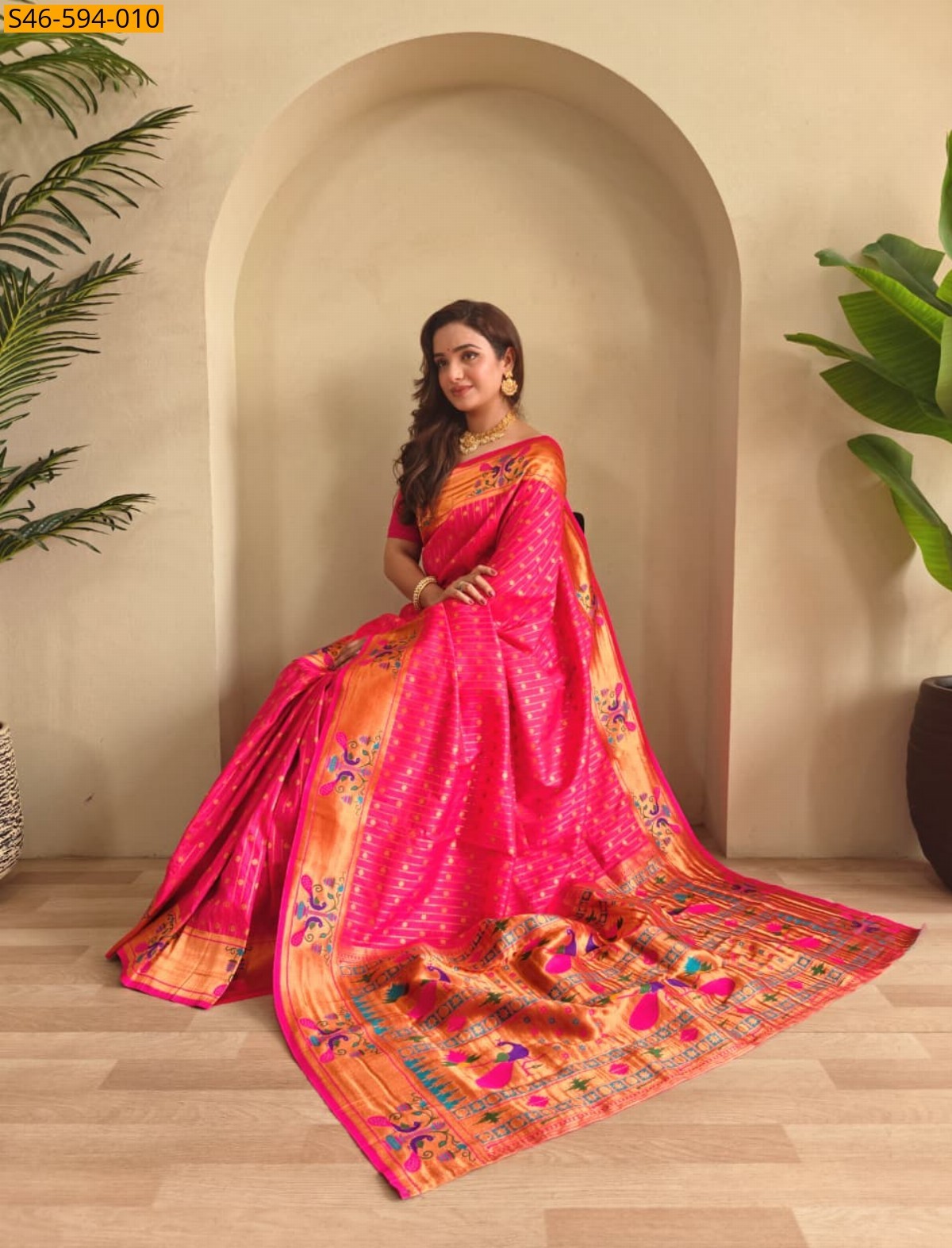 Rani Pink Fancy Soft Silk Paithani Sarees