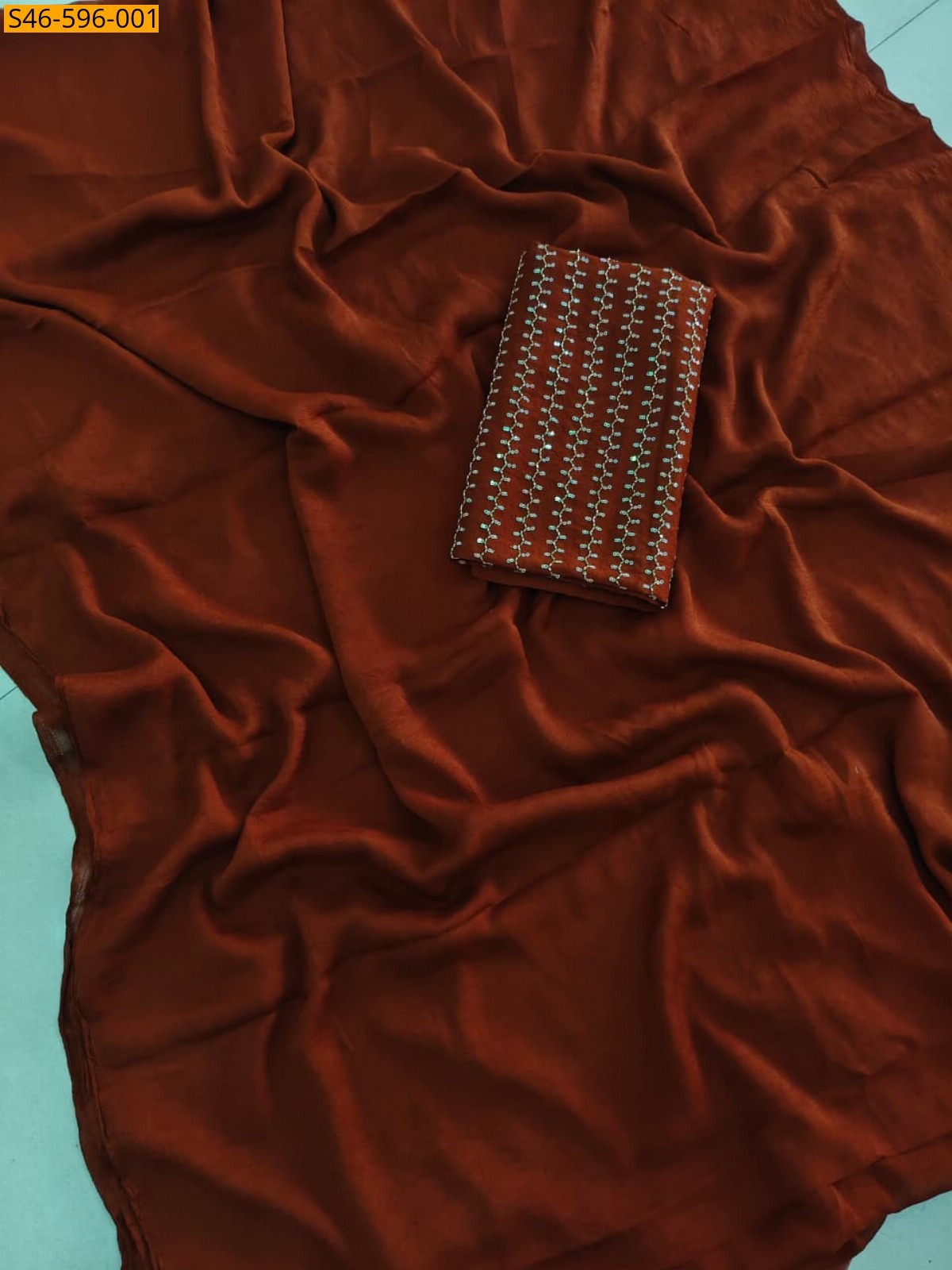 Maroon Fancy Rangoli Crush Saree
