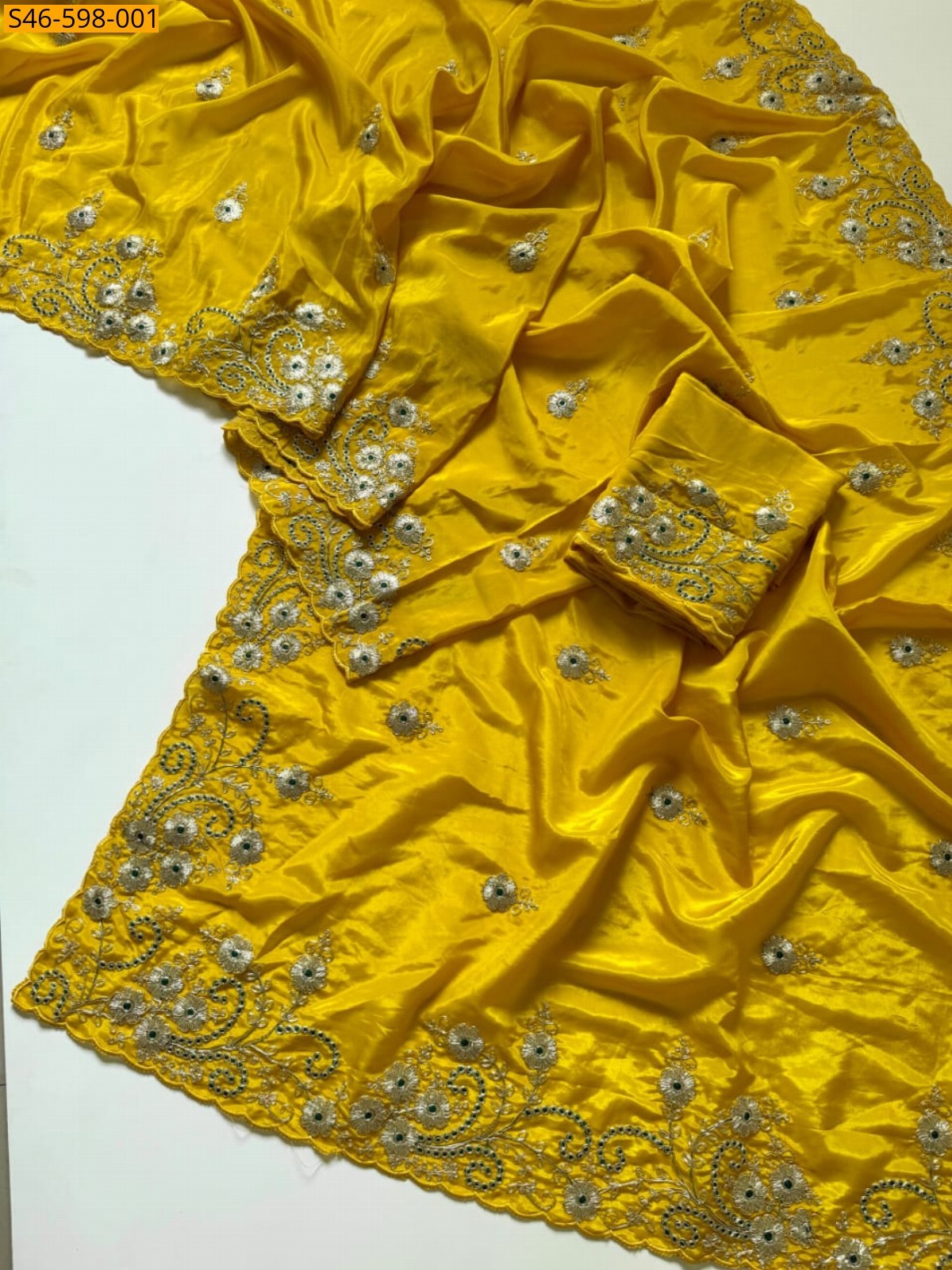 Mustard Fancy Soft H.O silk saree