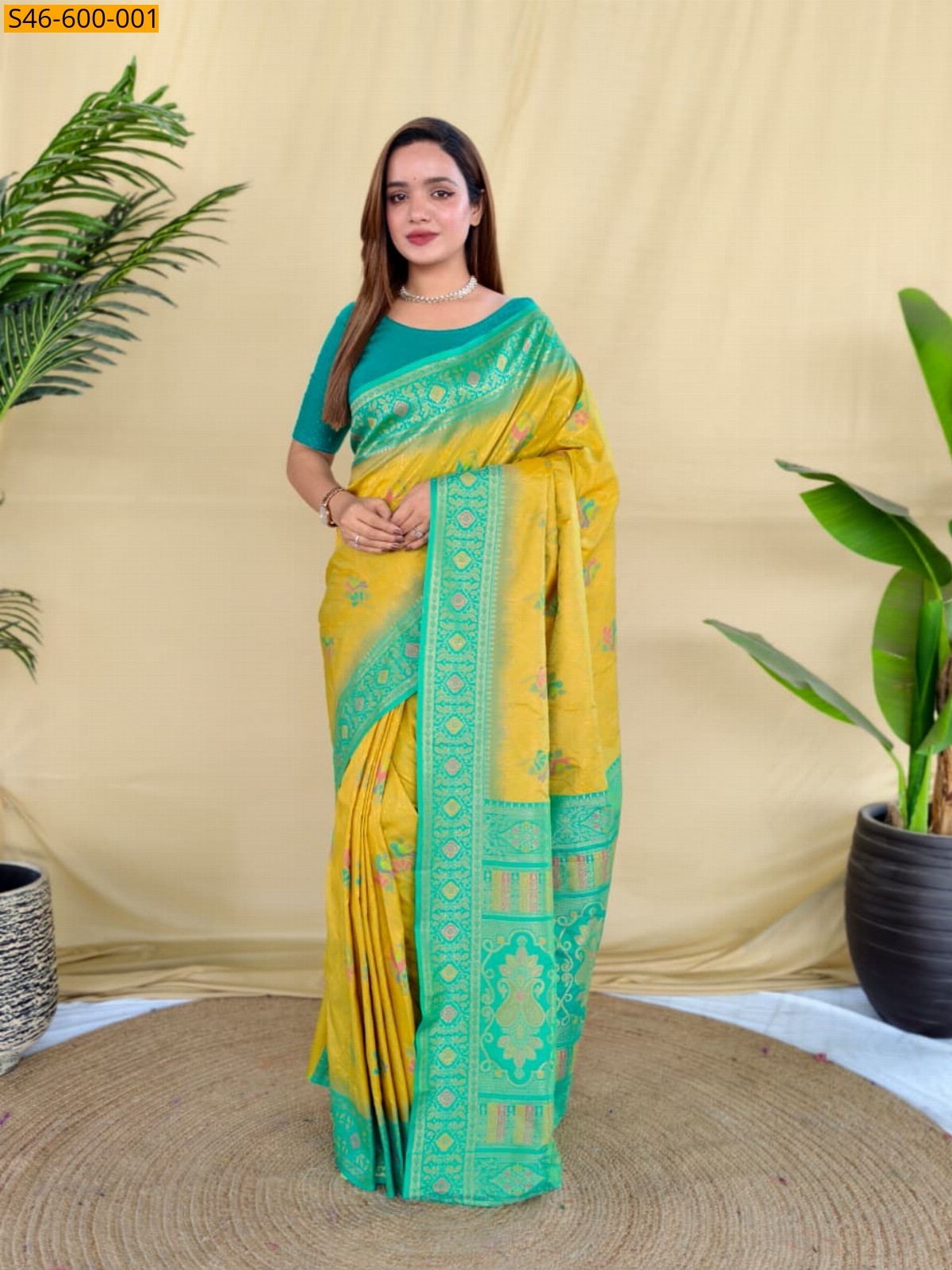 Yellow Fancy Soft Silk Saree