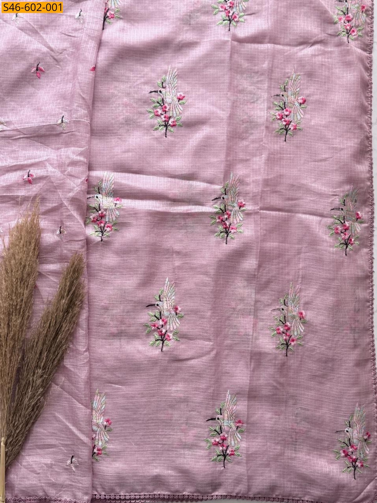 Onion Pink Fancy Kota Doriya Saree
